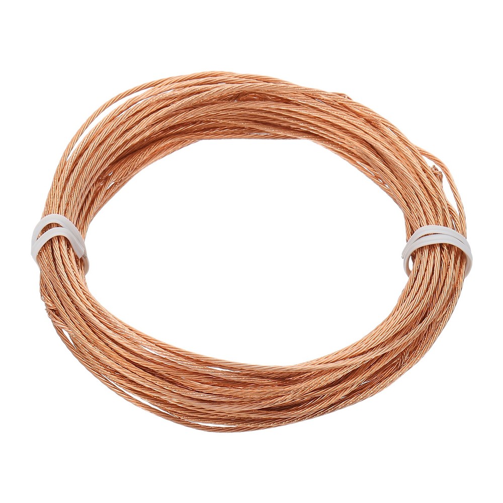 Bare Copper Ground Wire, 18 Gauge 25 Feet Solid Braided Copper Cables