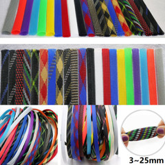 BRAIDED CABLE SLEEVING SHEATHING – AUTO ELECTRICS WIRE HARNESSING, MARINE 3~25mm