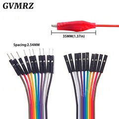 20MM 30MM 10Pin Double End Alligator Clips Crocodile Jumper Wire Test Lead Kit