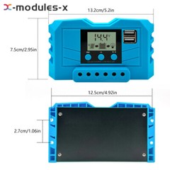 10A/20A/30A 12V/24V PWM Photovoltaic Solar Battery Charge Controller LCD Display