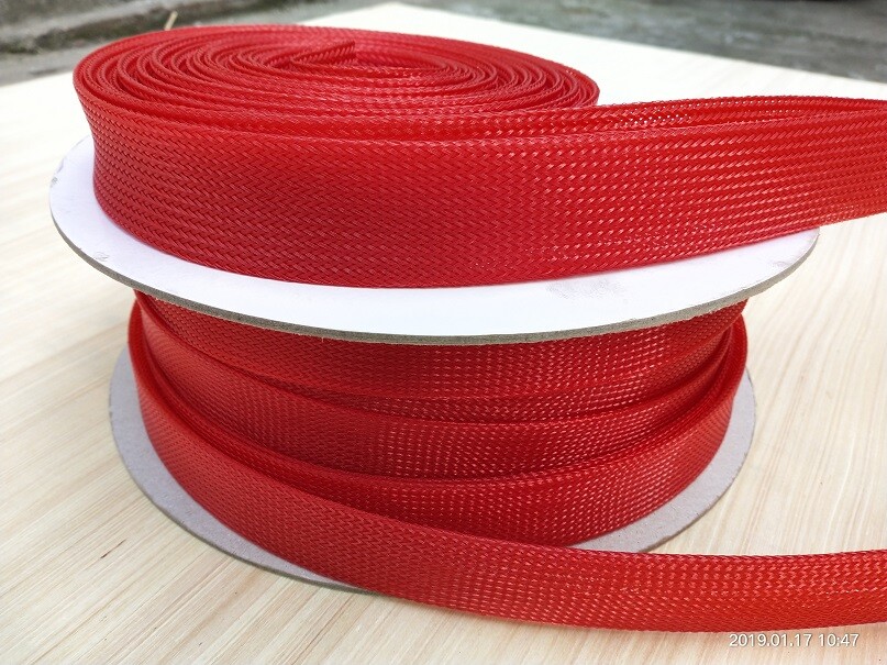 3mm~40mm Red Expandable Braided Cable Sleeving/Sheathing/Auto Wire Harnessing