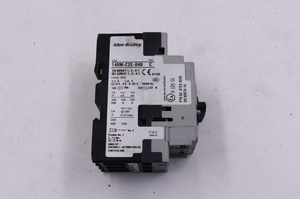 Allen-Bradley 140M-C2E-B40 Circuit Breaker MADE IN SWITZERLAND