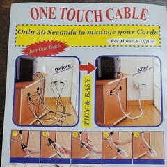 Computer Cable Wire Wrap 1″D ONE TOUCH CABLE Flexible Spiral Tube Manager NEW