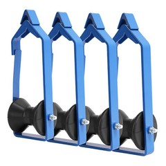 For Universal 4PCS 3 inch Blue Steel Cable Roller Up to 3″ Diameter