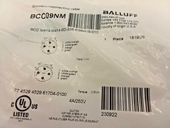 BALLUFF BCC M414-M414-6D-338-ES64N9-010 DOUBLE-ENDED CORDSET CONNECTOR 01 1M NIB