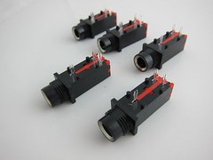 Goedrum 5PCS 3Pin 1/4″ 6.35mm Stereo Phone Jack / Jack Socket / PCB Mount