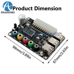 24Pin ATX Power Supply Breakout Board Adapter Connector Adjustable Voltage