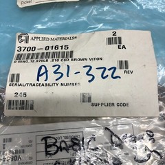 2 AMAT 3700-01615 O-RING,12.975LB .210 CSD BROWN,2-382-S, 170282
