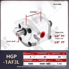 Miniature High Pressure Hydraulic Gear Pump High Pressure Oil Pump Assembly