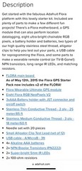 Adafruit BUNDLE FLORA GPS Starter #1090, NeoPixel Ring 24 x 5050 RGB LED #1586 +