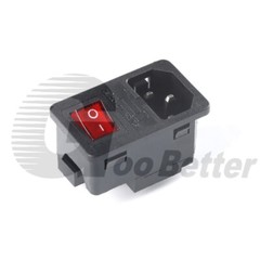 3 Pin IEC320 C14 Inlet Module Plug Fuse Switch Power Socket 10A 250V 3D Printer