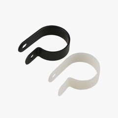 Black & White Nylon Plastic P Clips For Cable & Tubing – High Quality Full size