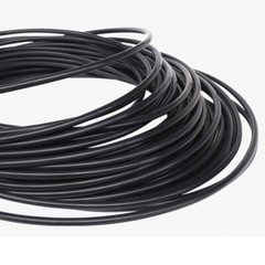 Black PTFE Tube/Tubing Rigid Pipe Pipes 600V Heat Temp 260℃ ID 1-8mm OD 2-12mm