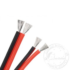 Twin 2-Core Flexible Silicone Cable 8/10/12/14/16/18/20/24/26AWG Wire Red-Black