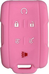 Remote Key Fob Cover Case Protector for Suburban Yukon XL 2015-202 Color: Pink