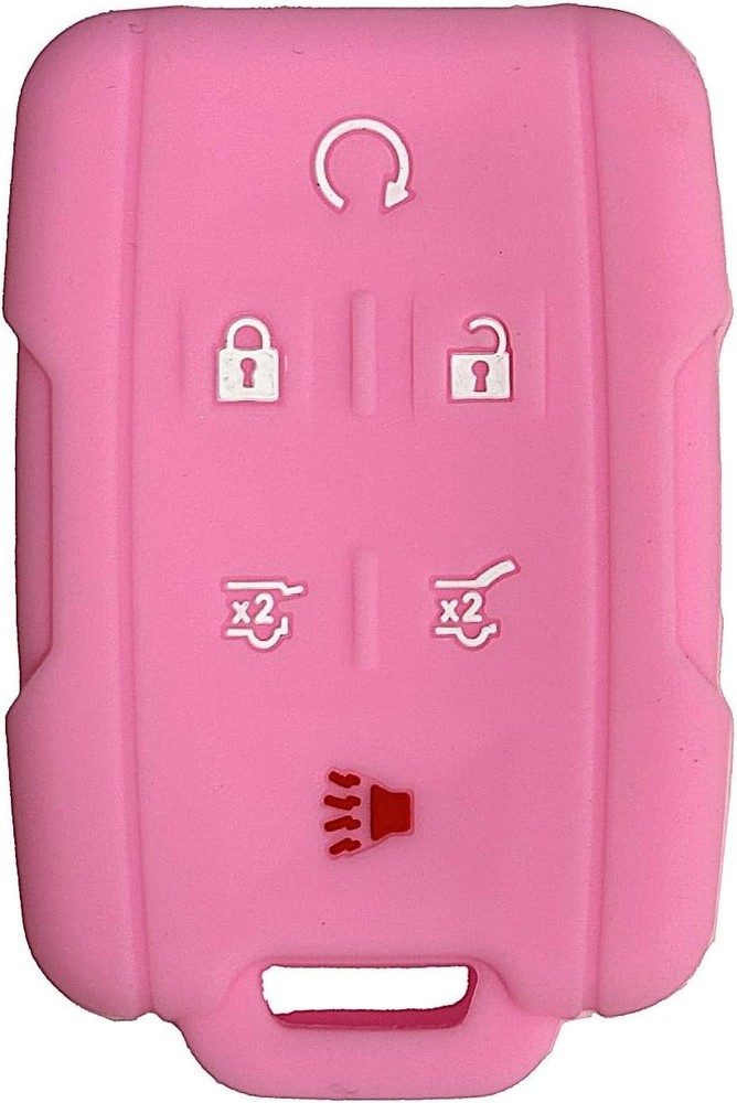 Remote Key Fob Cover Case Protector for Suburban Yukon XL 2015-202 Color: Pink