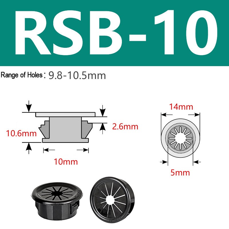 Nylon Wiring Grommets Cable Wire Hole Cover Tidy Protection Snap In 10mm – 100mm