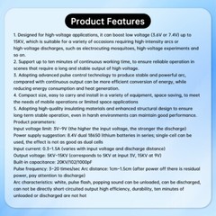 3.6V 7.4V to 15KV Pulse Arc High Voltage Module Transformer DC High Volt Package