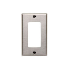 Leviton 84401-40, 1-Gang, Decora, Stainless Steel, Non-Magnetic Wallplate, 1 pc