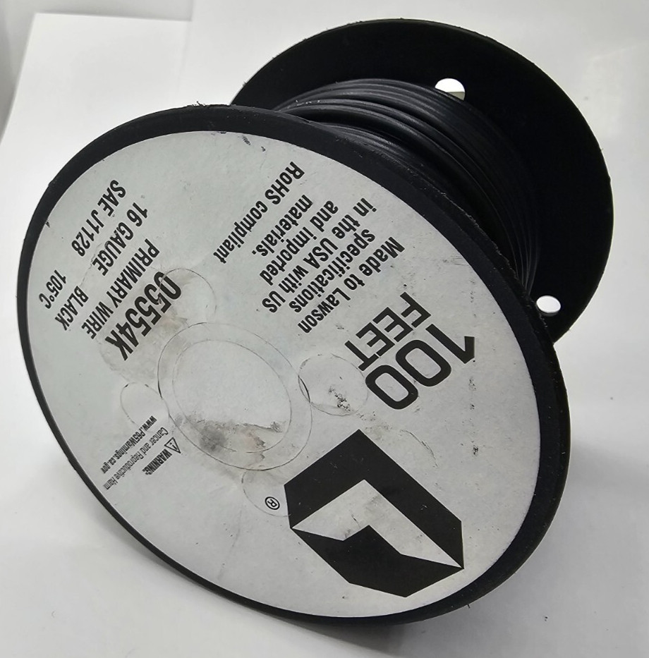 Lawson 5554K 100ft #16awg GPT SAE J1128 Automotive Primary Wire Cable Black