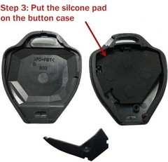 Replacement Key Fob Case Shell with Pad Compatible with 2008-2013 RAV4, 2007-201