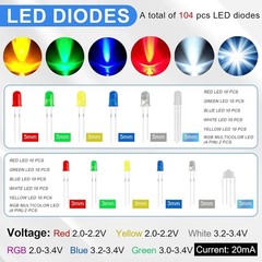 1780 Pcs DIY Electronics Kit w/ Resistors, LEDs, Transistors