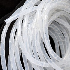 Ф4mm-Ф30mm Spiral Wrap Winding Sleeve Cable Wire Protector Organizer White/Black