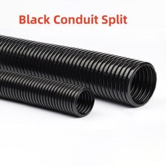 Non Split Flexible Tube Cable Tidy Trunking Organiser Black Conduit Split