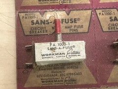 Sans-A-Fuse FA 1000-1 Circuit Breakers Replaces Zenith 136-71, Emerson, Motorola