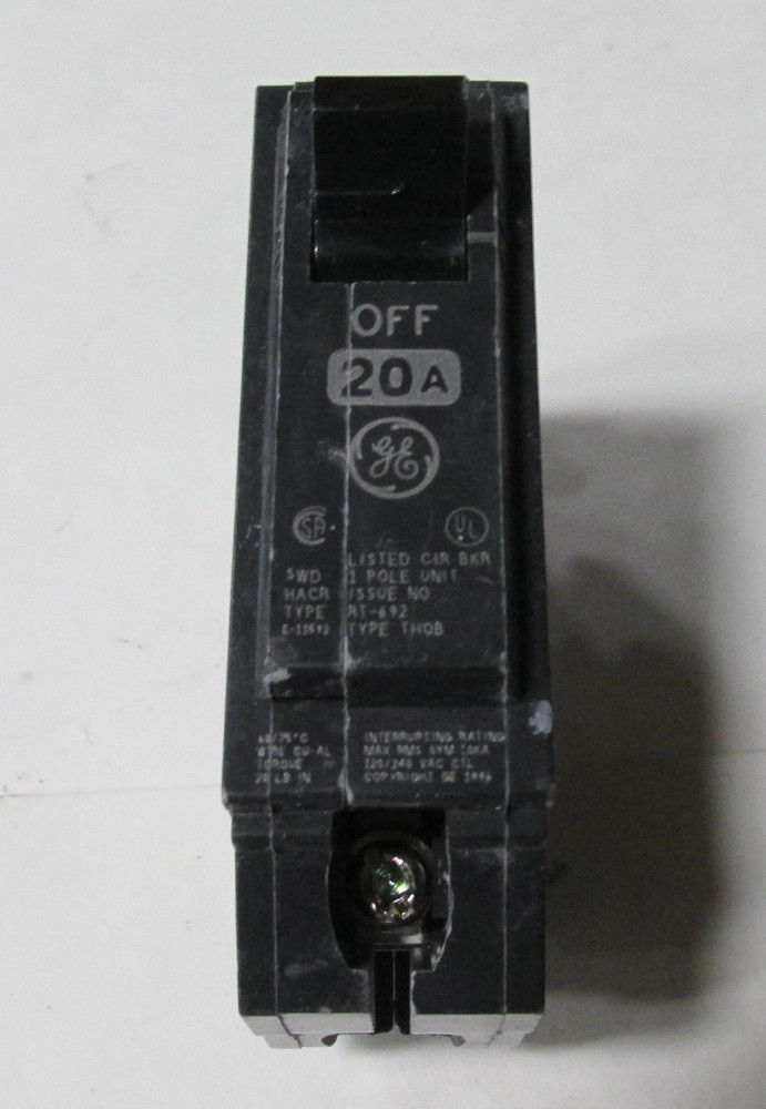 General Electric Circuit Breaker Type RT692 120-240v 20 Amp B7~ 70934ISU