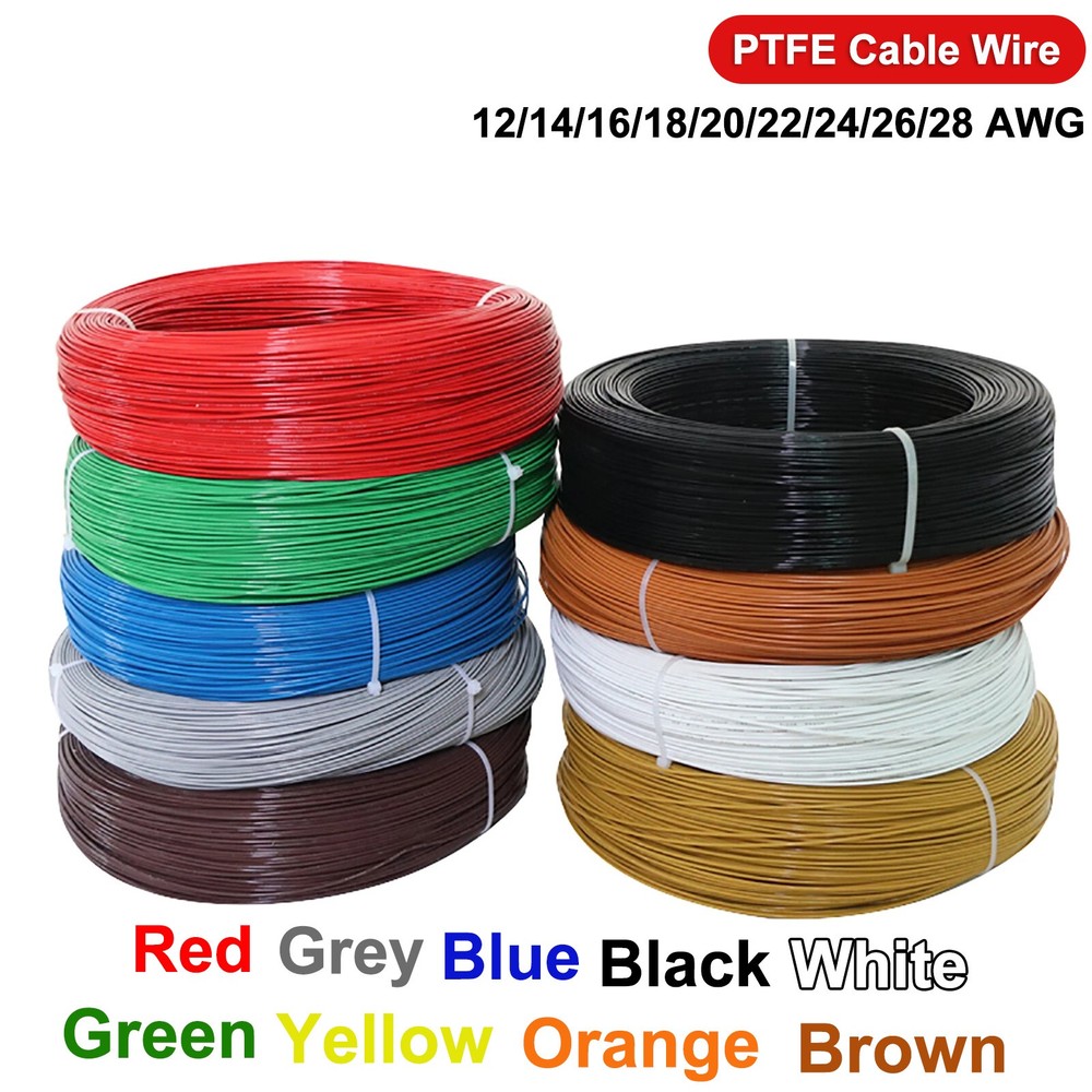 12/14/16/18/20/22/24/26/28 AWG PTFE Cable Wire Flexible Tinned Copper Stranded