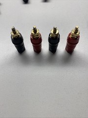 Binding Post, Pomona, 30A 1500 V Gold Plated Brass; Nylon,2 Red+2 Black..B20-1