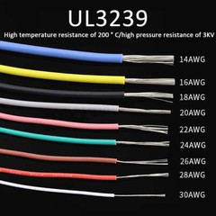 UL3239 Tinned Copper Wire 30AWG-2AWG 3KV High Voltage Soft Silicone Wire Cable