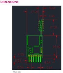 REYAX RYLR896 Lora Module SX1276 UART 868MHz 915MHz Antenna at Command FCC NCC