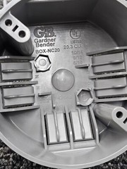 (QTY 15) Gardner Bender BOX-NC20 Round Ceiling Electrical Box 1-Gang 20 cu. in.
