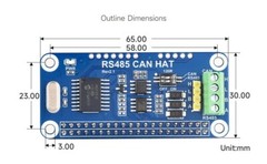Waveshare 3.3V RS485 CAN HAT for Raspberry Pi Allows Stable Long-Distance