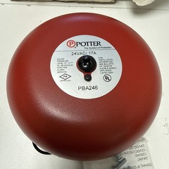 Potter PBA-246 1806024 6″ Red Fire Alarm Bell 24VAC