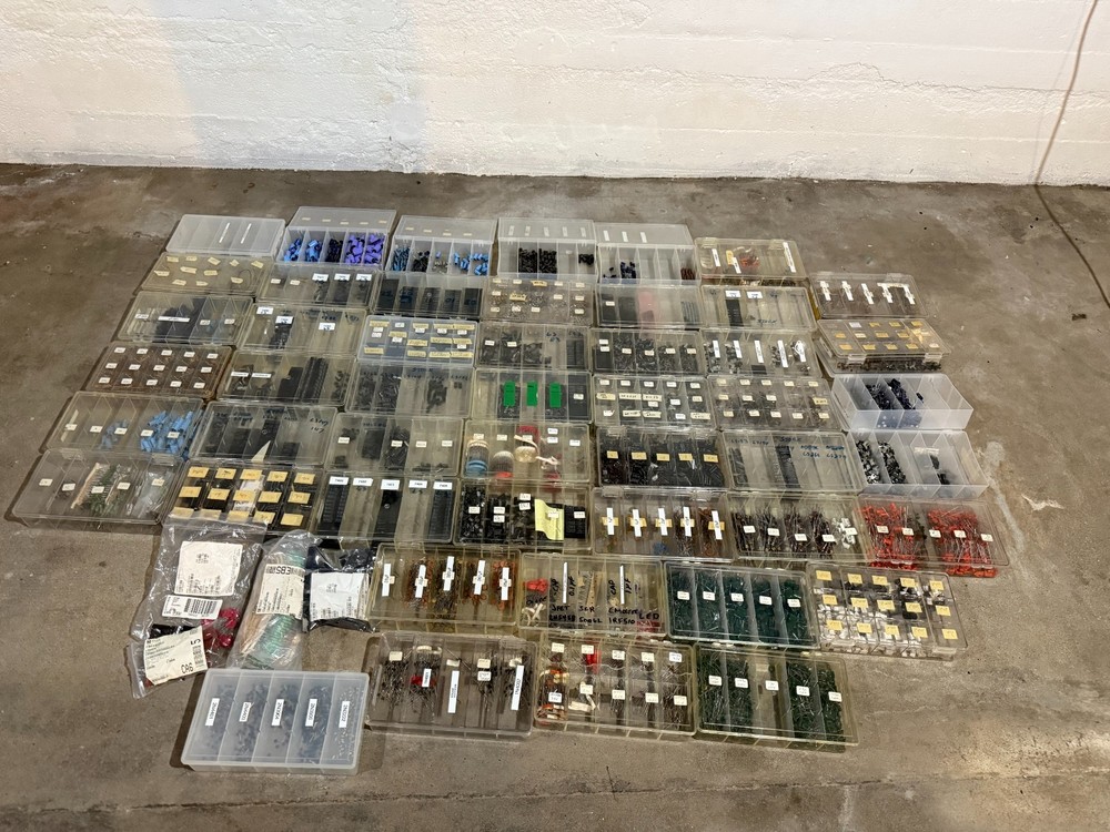 Lot of Assorted Electrical Components Parts Capacitors Transistors Resistors