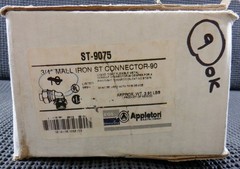 Appleton ST-9075 Liquidtight ¾” Flexible Connector 90° Mall Iron – Lot of 9