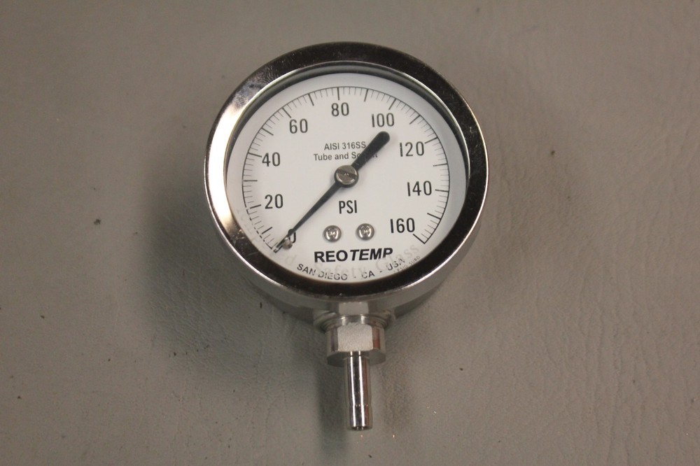 REOTEMP AISI 316SS PSI PRESSURE GAUGE 0-160
