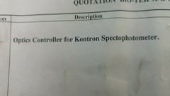 TEGIMENTA AG OPTICS CONTROLLER 94-01422, KONTRON KP96-90120 UV922