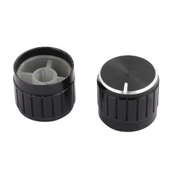 5 Pcs 6mm Diameter Bulb Light Lamp Dimmer Control Rotary Knob Cap Black