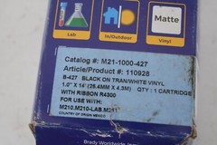 Brady M21-1000-427 Wire Marking Black On Tran/White Vinyl Genuine OEM Set