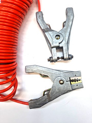Coiled Ground Wire (2) Hand Clps ALS-10A-1-20 Ft.
