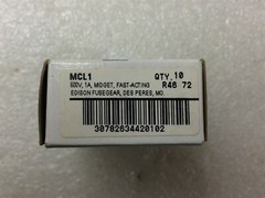 MCL1 EDISON FUSE MIDGET FAST ACTING 600V 1A 10 PIECES