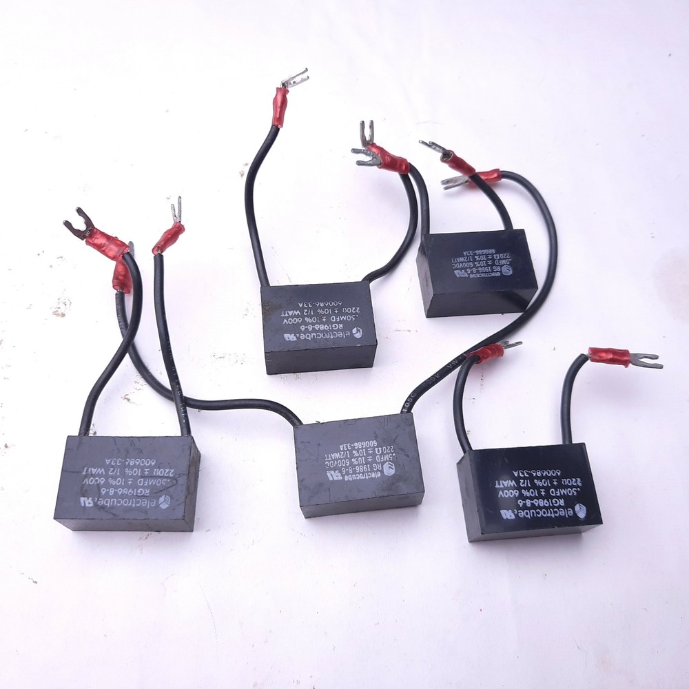 Lot of 5 Electrocube RG1986-8-6 Resistor-Capacitors 0.5 MFD, 220 OHM 1/2W 600VDC