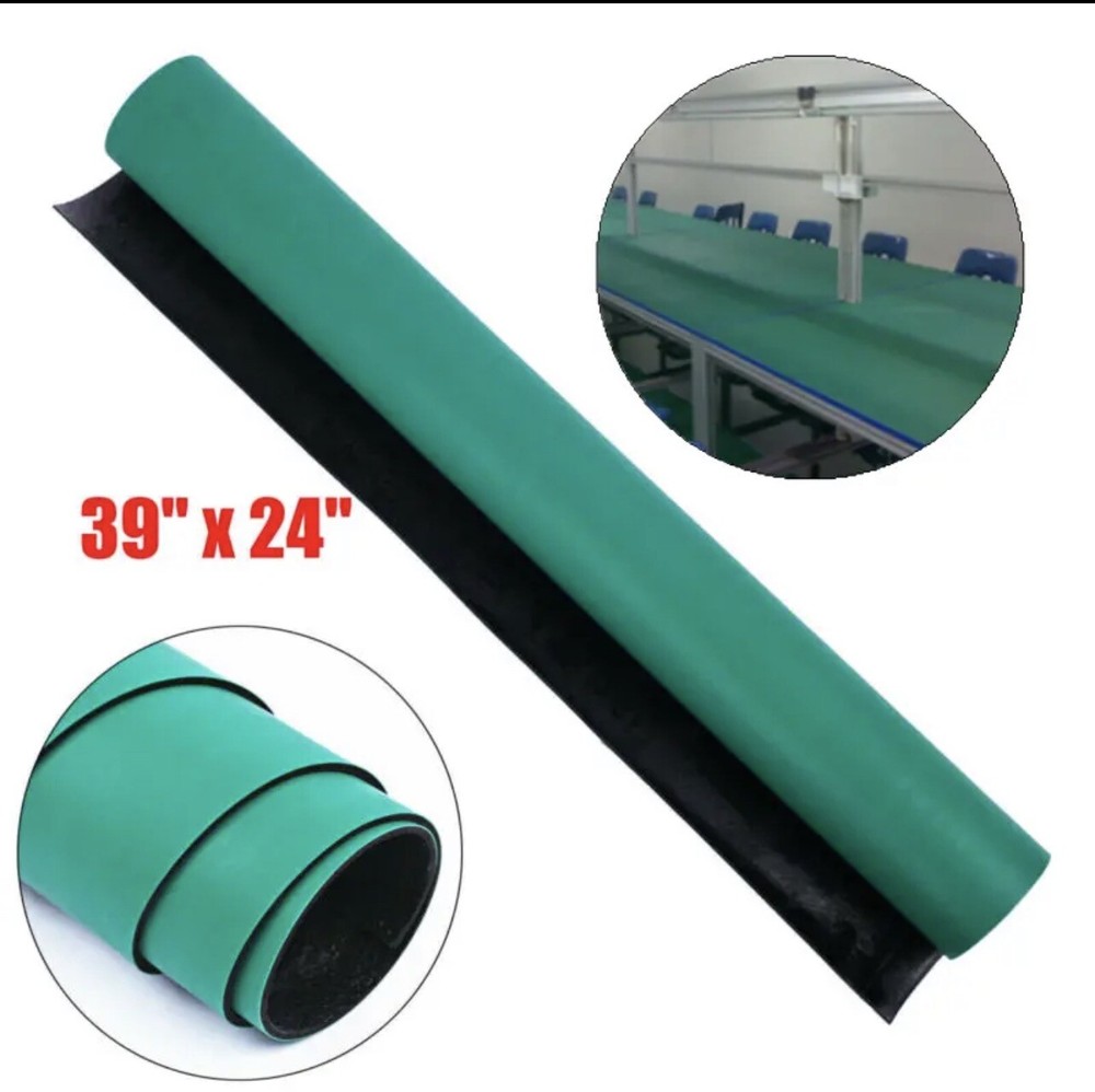 ESD Anti Static Heat Resistant Table Mat 39″x24″ for Tech Repair Soldering Large
