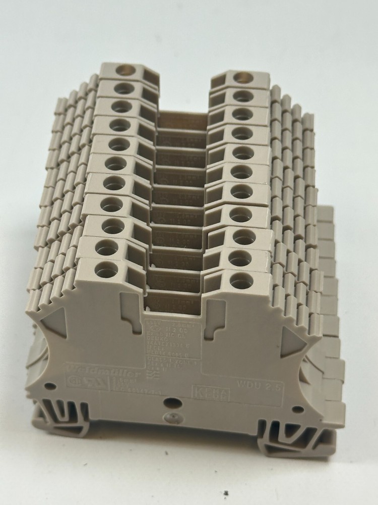 Weidmuller WDU 2.5 Terminal Blocks Beige 800V (Lot of 11) New Fast Ship