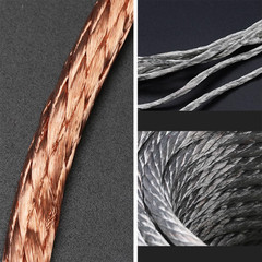 2.5mm²-120mm² Copper/Tinned Round Braid Cable Bare Copper Braid Wire Ground Lead
