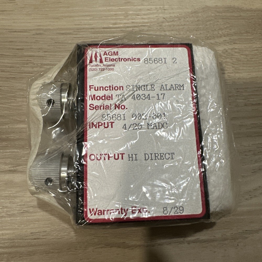 *BRAND NEW* AGM Electronics TA 4034-17 Single Alarm 1/5Vdc Hi Direct
